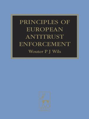 cover image of Principles of European Antitrust Enforcement